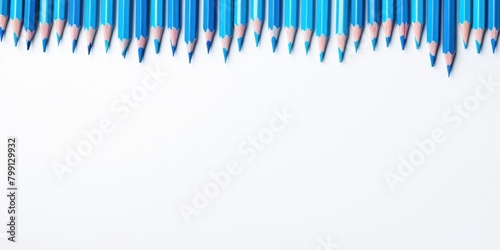 Blue crayon drawings on white background texture pattern with copy space for product design or text copyspace mock-up template for website banner  