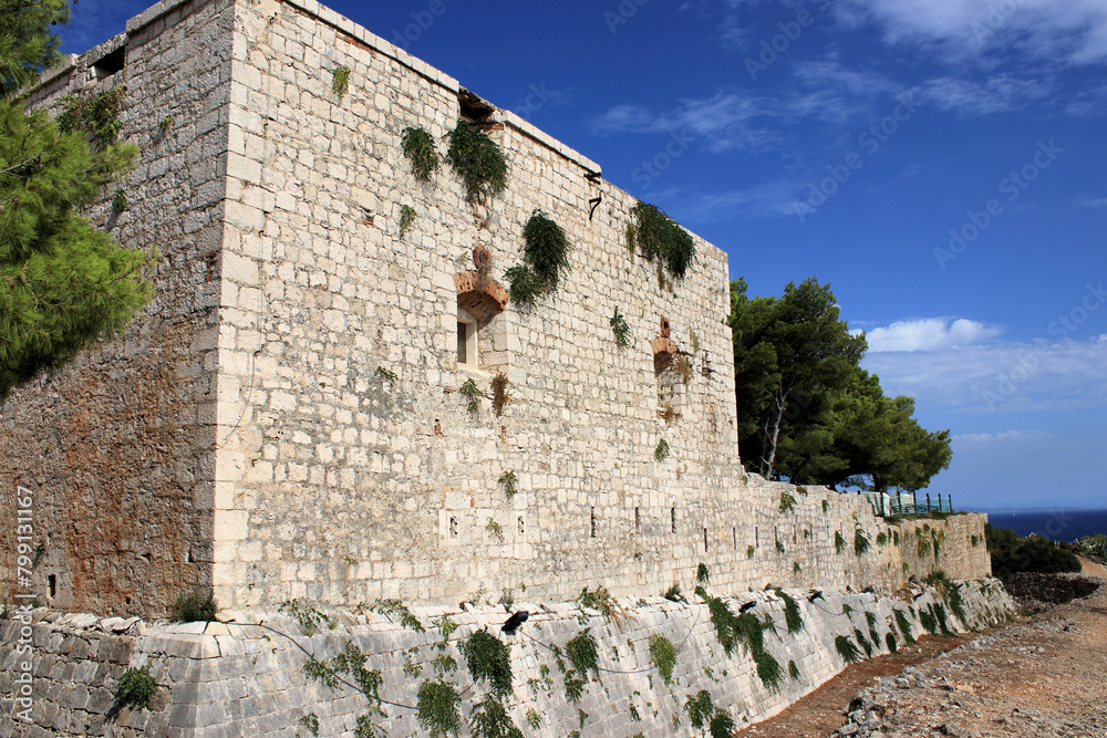 Fort George on the island Vis, Croatia