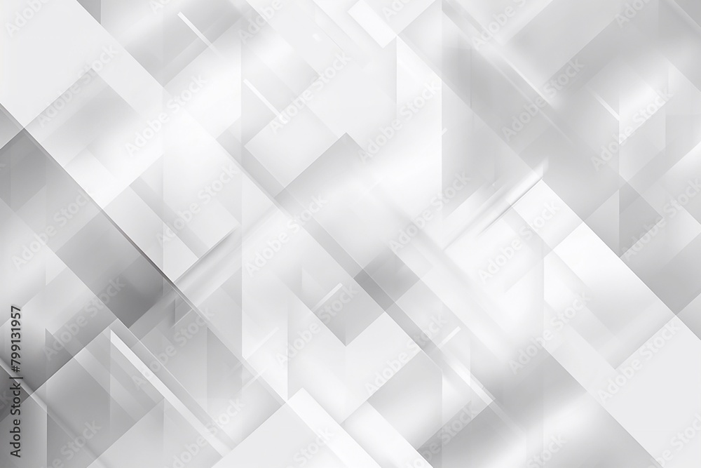 Fototapeta premium Subtle geometric abstraction background, white & grey patterns, blurred patterns.