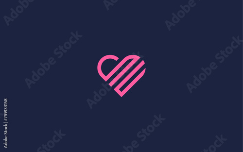 letter sc with heart logo icon design vector design template inspiration