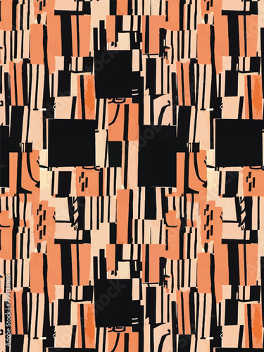 Square abstract geometric artistic pattern