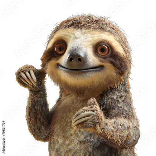 Sloth Animal Thumbs Up Transparant Bacground 