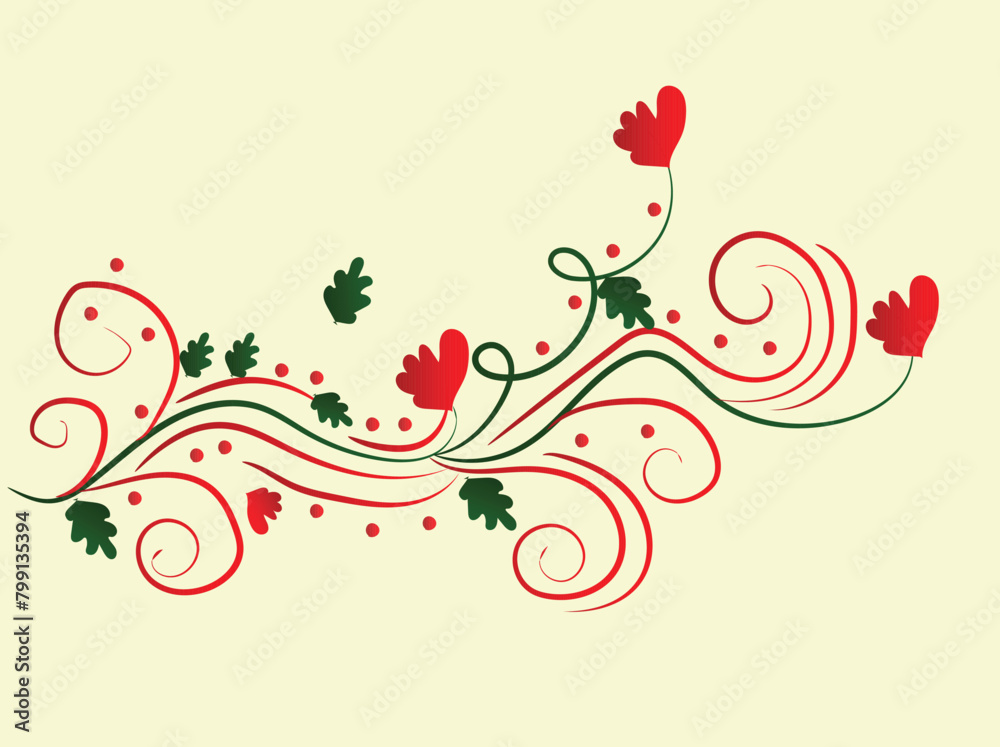 Christmas greeting with hand drawn leaves and ornaments
Christmas greeting with hand drawn leaves and ornaments