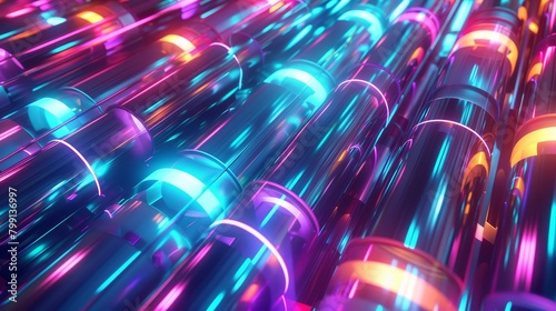 Colorful Glowing Lights Abstract Background