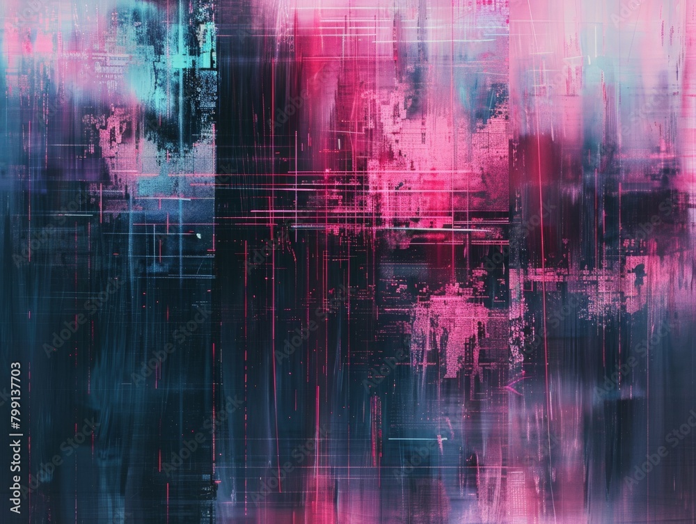 A textured background resembling a glitch effect on a computer screen, perfect for showcasing a new cybersecurity software 