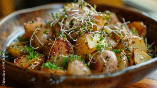 Potatoes bowl sprouts