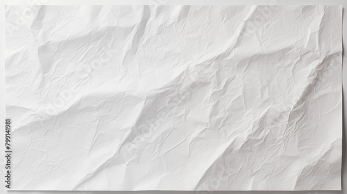 Rugged White Crumpled Paper Texture High-Quality Image photo
