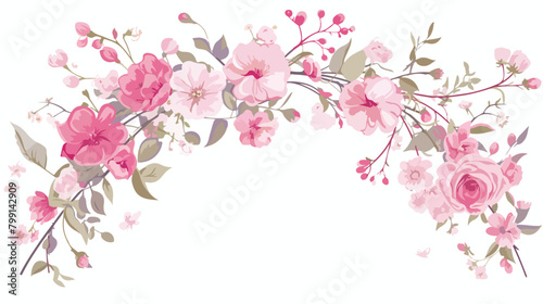 Round floral backdrop or circular decorative design