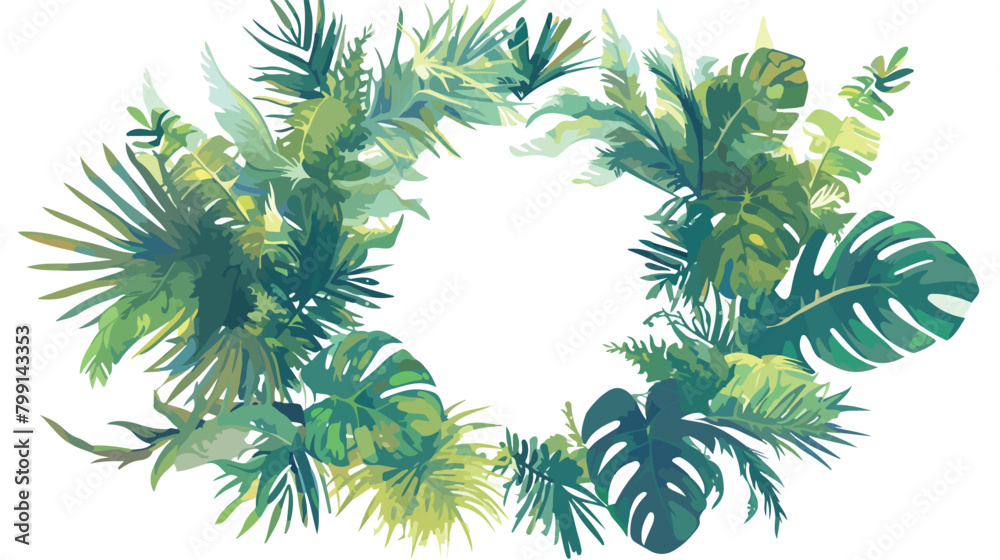 Round garland or wreath made of palm tree leaves or