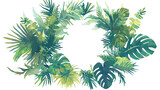 Round garland or wreath made of palm tree leaves or