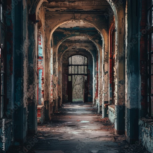 Infuse your urban exploration documentary with intrigue and emotion through a frontal view that showcases the hidden beauty of abandoned spaces 