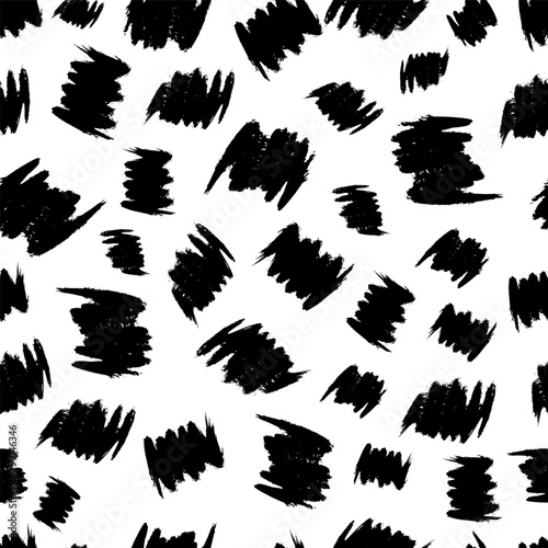 Seamless pattern with hand drawn scribble smears