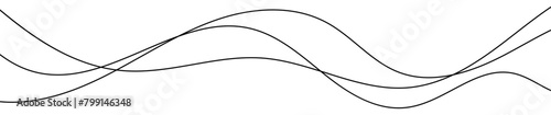 Thin curved wavy lines