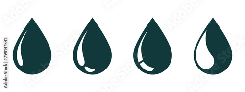 water design icon set, various variations and models for graphic needs, vector eps 10.
