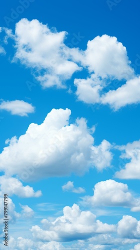 Blue sky with white clouds background