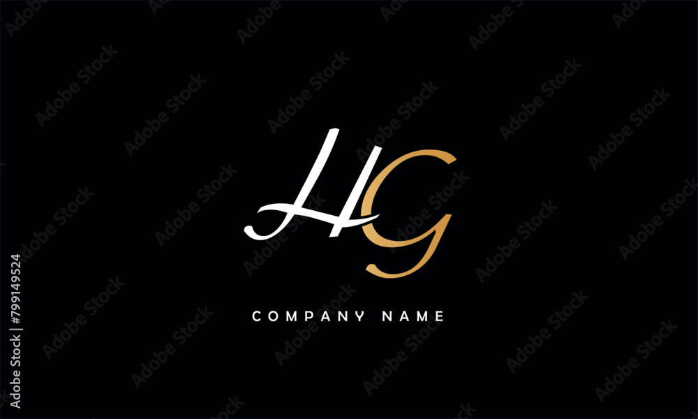 HG, GH, H, G Abstract Letters Logo Monogram HG, GH, H, G Abstract Letters Logo Monogram