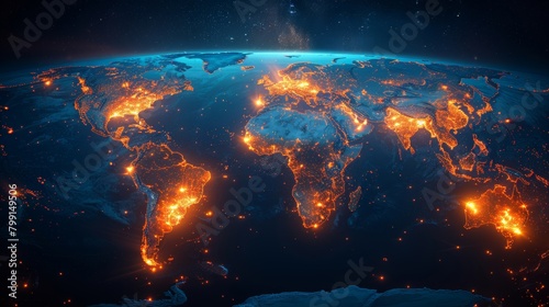 Global Map Highlighting Solar Energy  Educational Impact  and Global Perspective