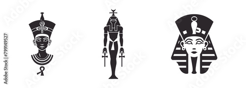Minimal designs isolated on white background. Vector illustration.  AI generated.
