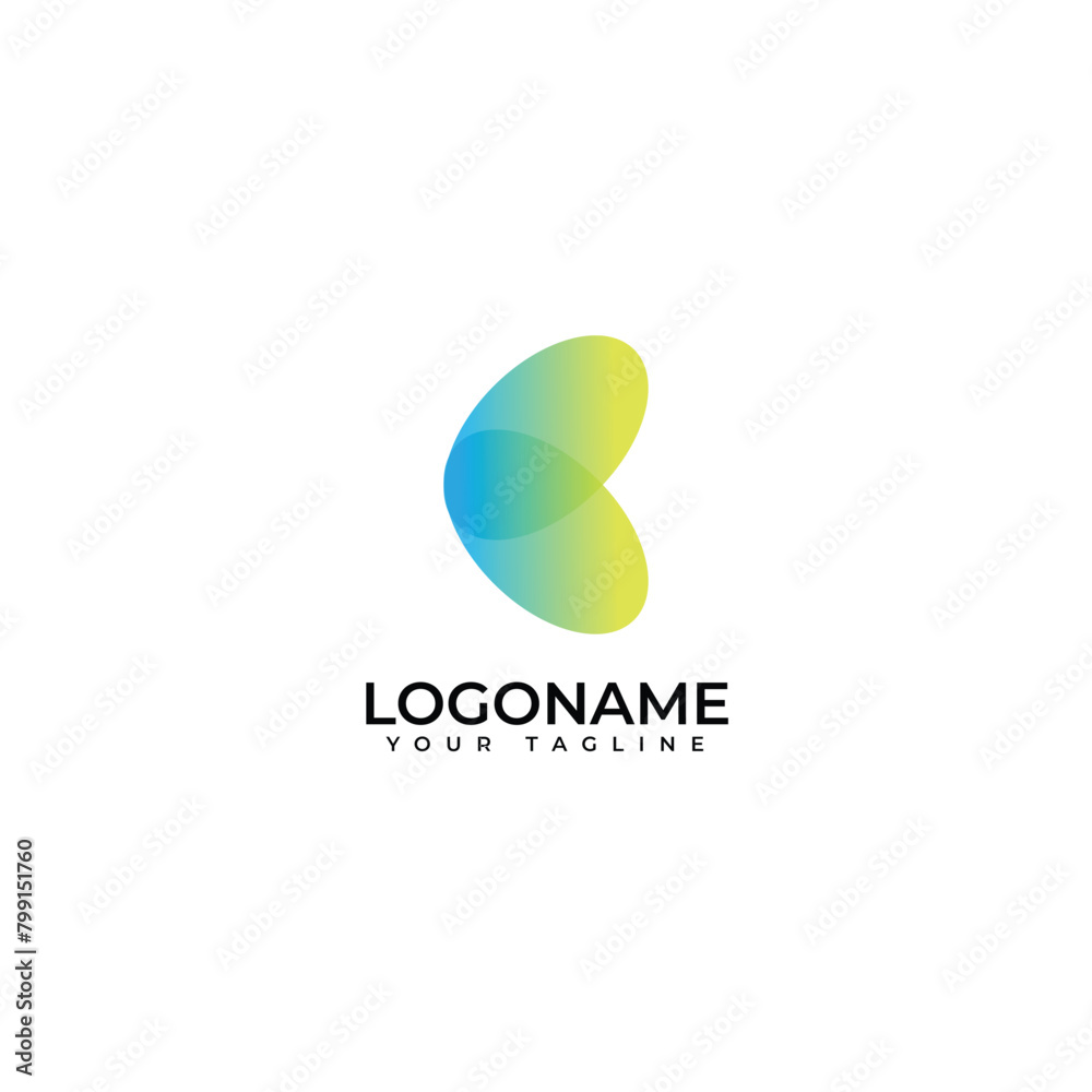 Unusual floral logo with Butterfly vibe vector template Unusual floral logo with Butterfly vibe vector template