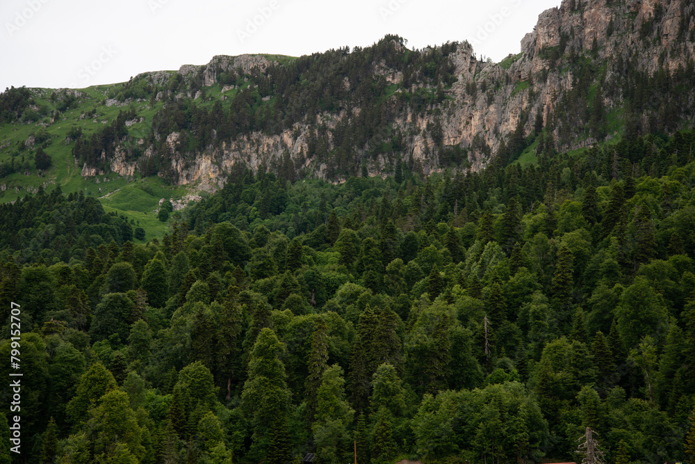 Beautiful mountain landscape in early spring. Beautiful mountain landscape in early spring.
