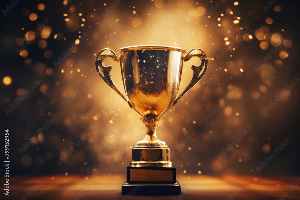 Image of gold cup, concept for winning or success. Champions award, sport victory, winner prize concept. Competition success, first place, best win symbol. High quality photo Image of gold cup, concept for winning or success. Champions award, sport victory, winner prize concept. Competition success, first place, best win symbol. High quality photo