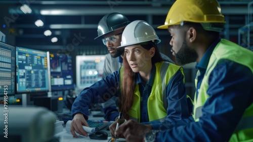 Engineers Working in Control Room