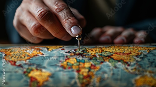 An expansion of the business in the global marketplace, the opening of new branches, franchising to cover all continents, growing the business globally, as well as the CEO's placing a pin on the photo