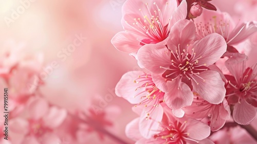 Pink flower in focus against blurred backdrop