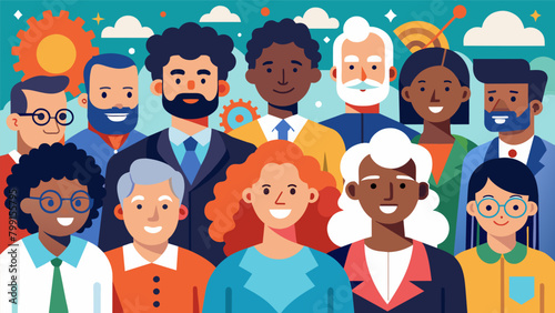 A sense of pride and unity as attendees from all walks of life come together to celebrate the brilliance and resilience of African American inventors.. Vector illustration