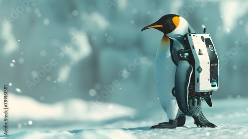 Emperor Penguins HighTech Quest for Antarctic Food Sources photo