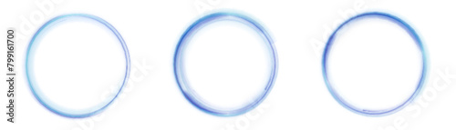 Round blue glow on a white background PNG effect. Dynamic blue lines with glow effect. Rotating light effect for gaming and advertising design.