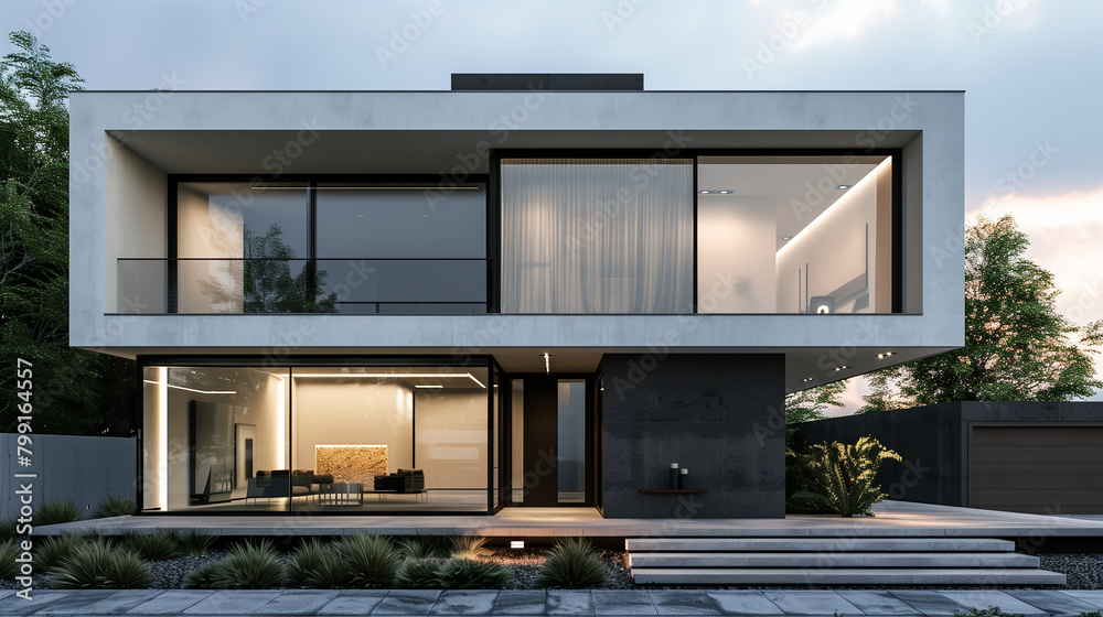 modern house exterior, Generative AI