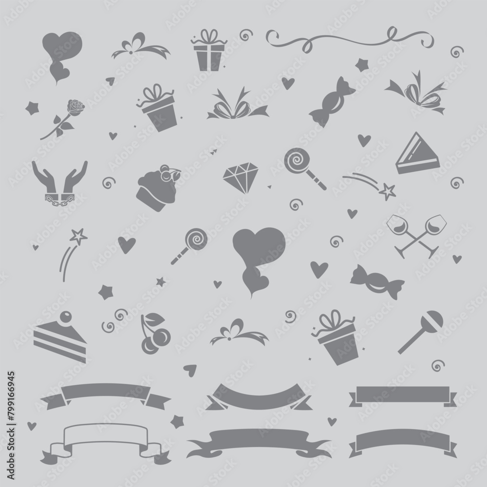 Fototapeta premium Happy Valentine's day bauhaus abstract geometry trendy holiday concept. Modern template for background, banner, card, poster