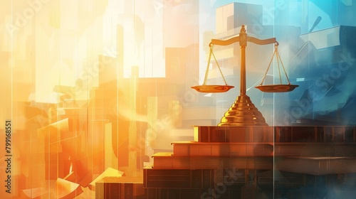 The scales of justice are a symbol of the impartiality and fairness of the legal system. photo