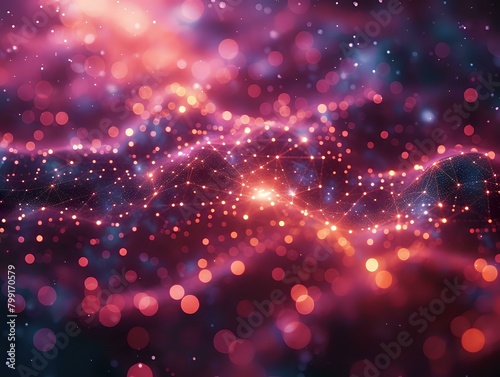 Mysterious Digital Landscape with a Mesmerizing Bokeh Effect