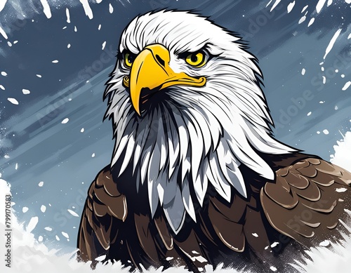 american bald eagle illustration