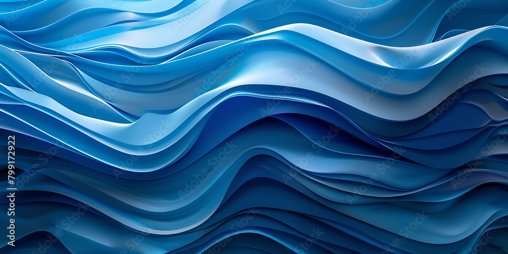 Blue texture Wavy background Interior wall decoration panel pattern abstract waves Backdrop 