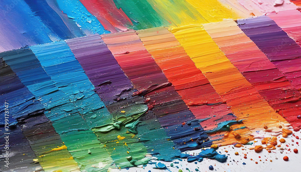 Fototapeta premium Abstract oil paint background. Multicolored spots of oil paint.