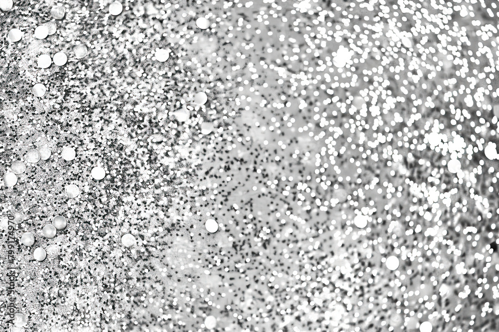 luxury metallic grey silver sparkle defocused glitter background