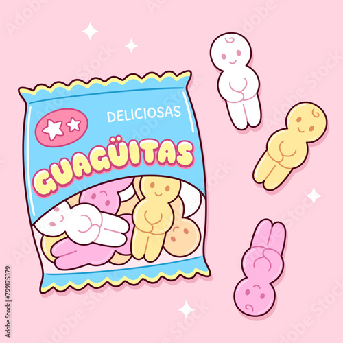 Guaguitas Chilean marshmallow candy photo