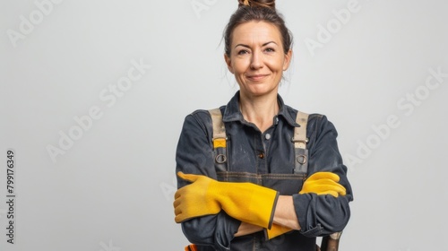 A Confident Female Worker Smiling photo
