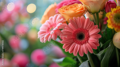 A Bunch of Flowers in a Vase