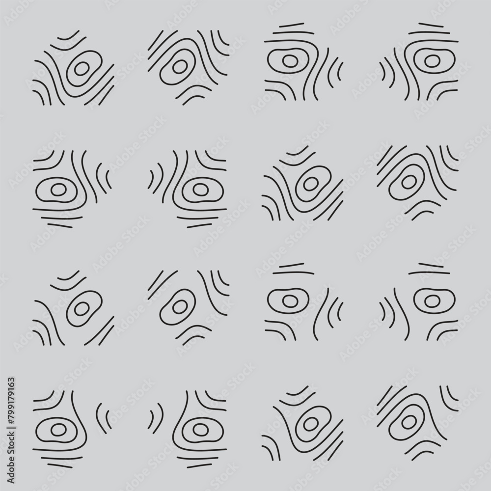 Wooden logs textures. Wood concepts graphics, lumber circles top view