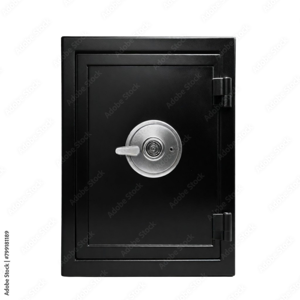 silver material black the empty safe on Isolated transparent background png. generated with AI silver material black the empty safe on Isolated transparent background png. generated with AI