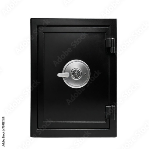 silver material black the empty safe on Isolated transparent background png. generated with AI