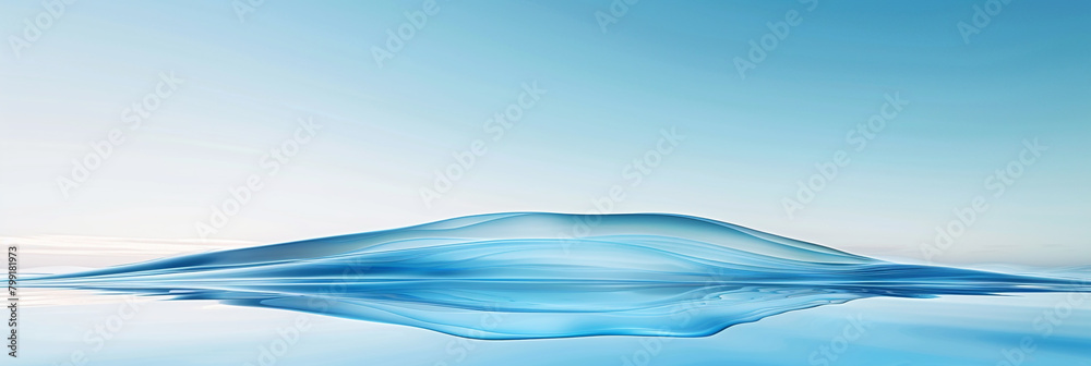 A serene wave of sky blue, merging seamlessly into a transparent glass texture that captures the open and airy feel of a clear day, captured in A serene wave of sky blue, merging seamlessly into a transparent glass texture that captures the open and airy feel of a clear day, captured in