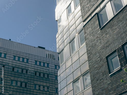 Canvas Print Low angle view of a modern buildings against the sky