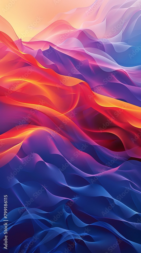 Obraz premium Vibrant Vector Gradient Background in Soft Red-Orange and Electric Blue, Perfect for Modern Minimalistic Designs and Artistic Concepts