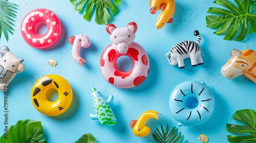 pattern of inflatable toys for pool 