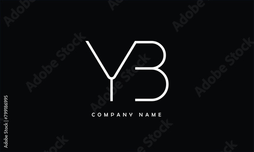 YYB, BY, Y, B Abstract Letters Logo Monogram